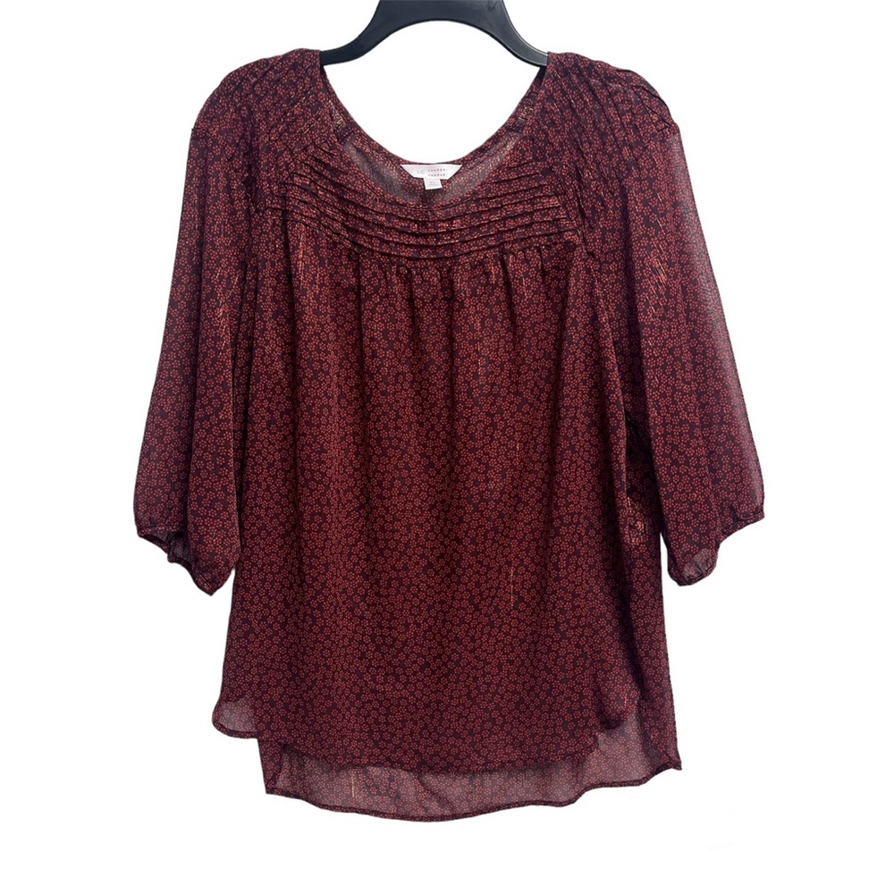 Lauren Conrad XL Women’s Blouse Amber/gold accent